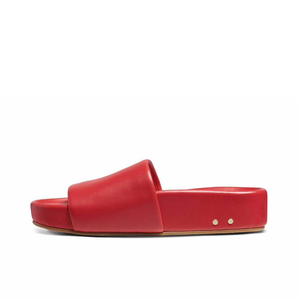 NEW BEEK women's pelican leather sandal in lipstick - Picture 2 of 3